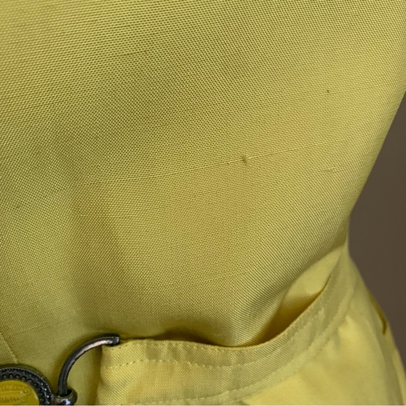 Vintage 90s Istante Versace Bright Yellow Silk Jacket Medusa Button sz 42 - Picture 13 of 16